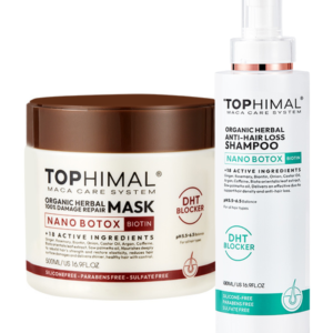 Tophimal Shampoo and Hair Mask Set Deep Treatment Argan Oil Coconut Protein Herbal Sulfate Free for Dry or Damaged Hair 500ML