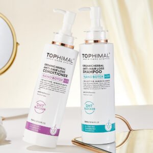 tophimal organic herbal anti hair loss shampoo and conditoner set